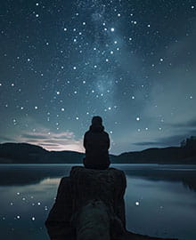 Notebook and candlelight beside a Vedic astrology timing article